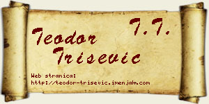 Teodor Trišević vizit kartica